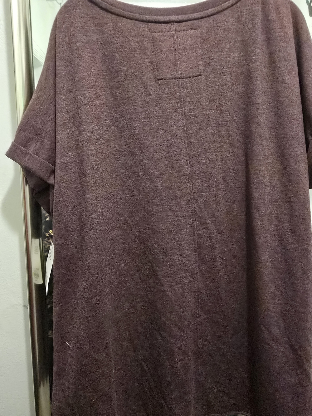 Sonoma Men's Short Sleeve Crewneck Shirt in Plum Heather